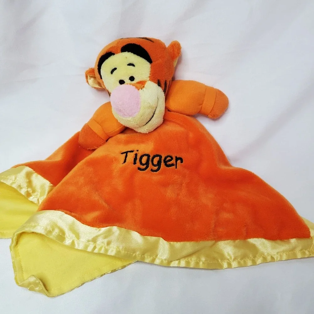 Disney Baby Tigger Lovey Lovie & Security Blanket Orange Winnie Pooh‎ Rattle